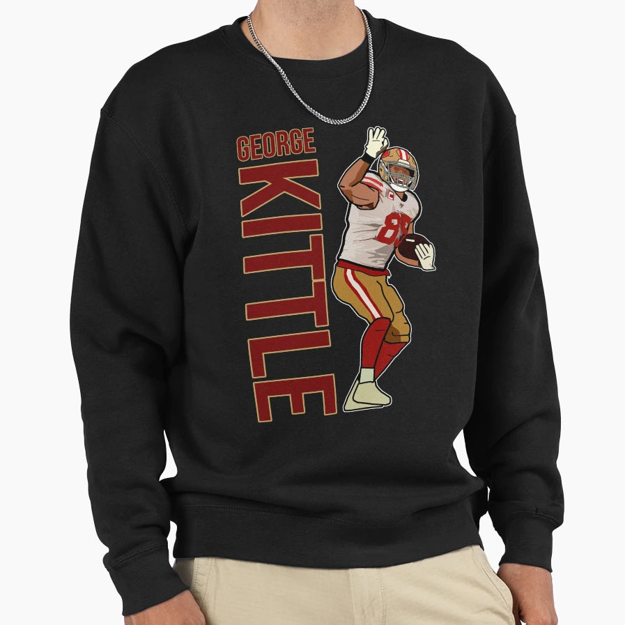 George 85 Nobrand Mens Kittle Black T-Shirt - Custom Art Print for Adults - T-Shirt, Sweatshirt, Hoodie