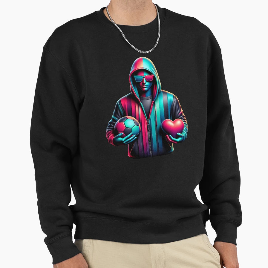 I Love Football Soccer Sweatshirt - Fun Novelty Design Men Women - T-Shirt, Sweatshirt, Hoodie