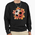 Soccer Ball Fall Leaves Sweatshirt - Casual Everyday Wear Unisex - T-Shirt, Sweatshirt, Hoodie
