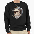 Skull Beard Dark Mechanic Sweatshirt - Fun Novelty Design for Adults - T-Shirt, Sweatshirt, Hoodie