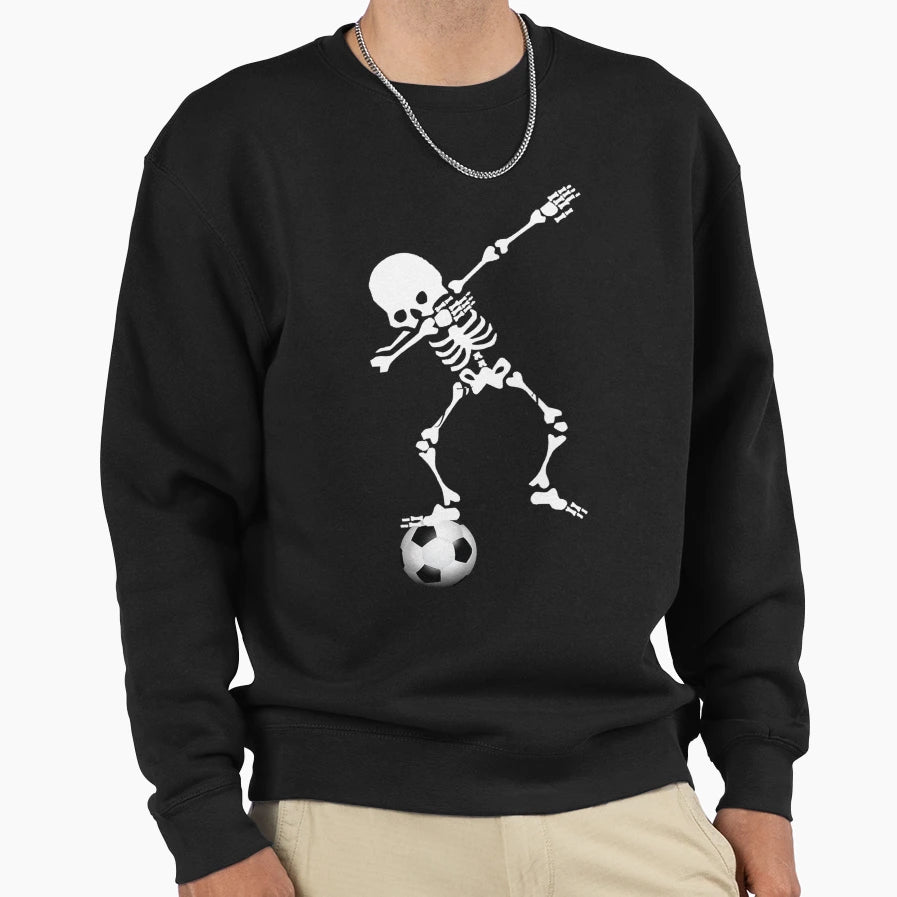 Funny Dabbing Skelleton Soccer Sweatshirt - Unique Graphic for Adults - T-Shirt, Sweatshirt, Hoodie