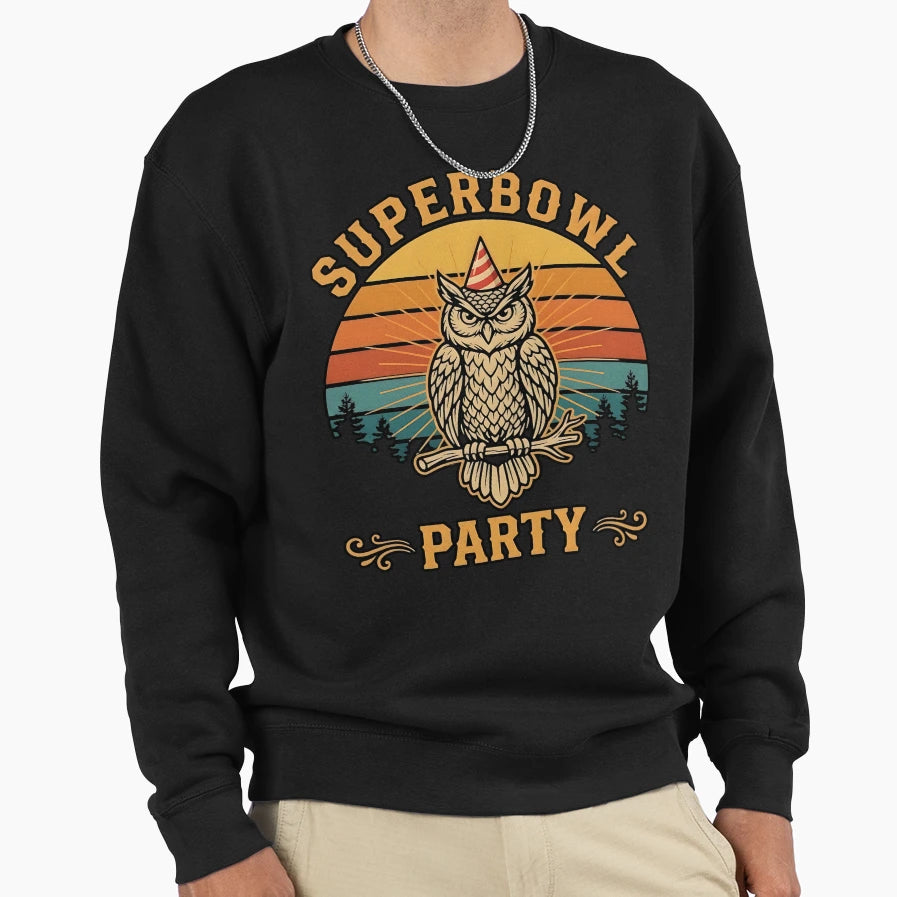 Superbowl Party Sweatshirt - Trendy Graphic Unisex - T-Shirt, Sweatshirt, Hoodie