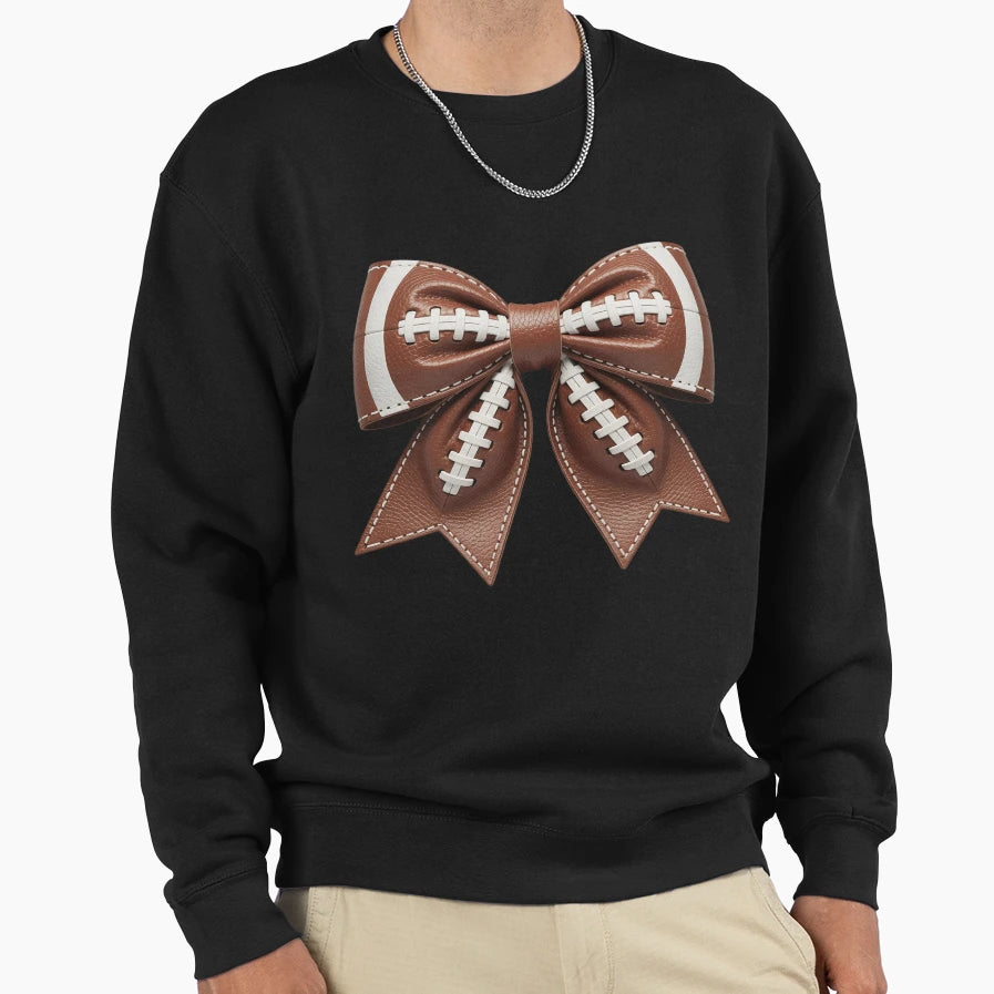 Football Coquette Bow Touchdown Sweatshirt - Novelty Apparel for Adults - T-Shirt, Sweatshirt, Hoodie
