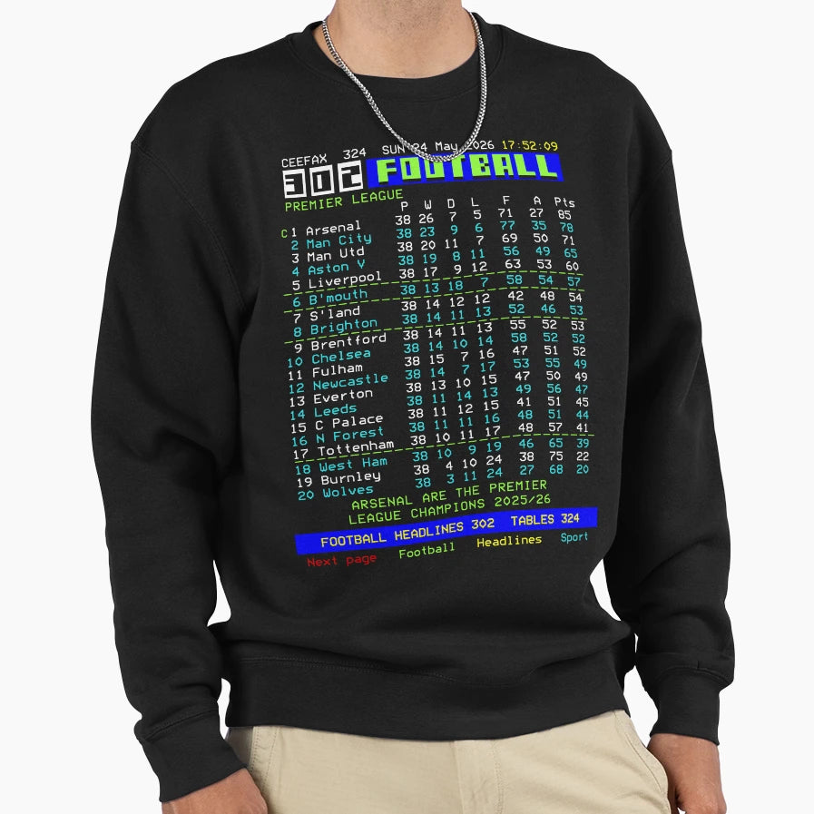 2026 Season Ceefax Final League Sweatshirt - Custom Art Print Men Women - T-Shirt, Sweatshirt, Hoodie
