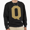Alphabet Gold Q Sports Letter Q Sweatshirt - Minimalist Print Unisex - T-Shirt, Sweatshirt, Hoodie