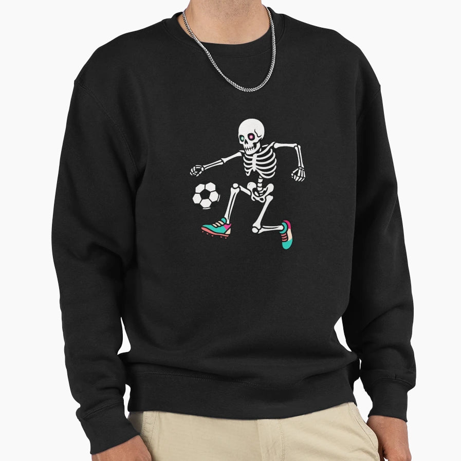 Skull Striker Mid Kick Colorful Sweatshirt - Fun Novelty Design Unisex - T-Shirt, Sweatshirt, Hoodie