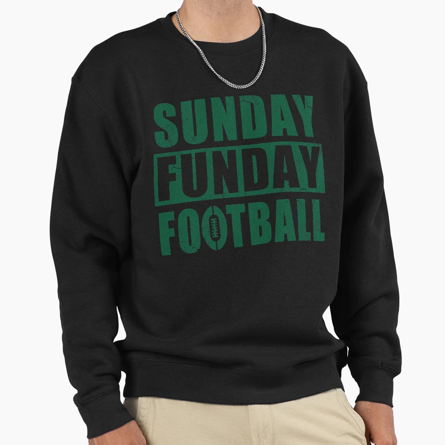 Sunday Funday Football Sweatshirt - Aesthetic Graphic Men Women - T-Shirt, Sweatshirt, Hoodie