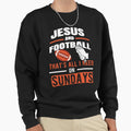 Funny Jesus And Football Football Sweatshirt - Trendy Graphic for Adults - T-Shirt, Sweatshirt, Hoodie