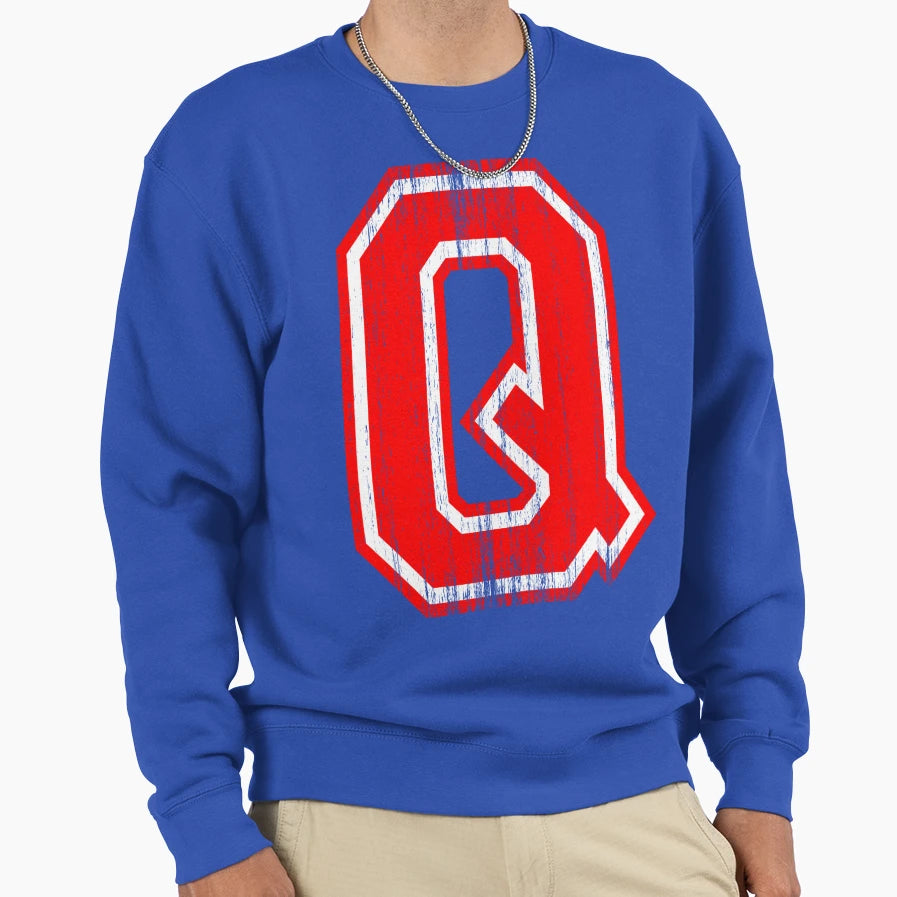 Big Red Letter Q Sweatshirt - Graphic Print Men Women - T-Shirt, Sweatshirt, Hoodie