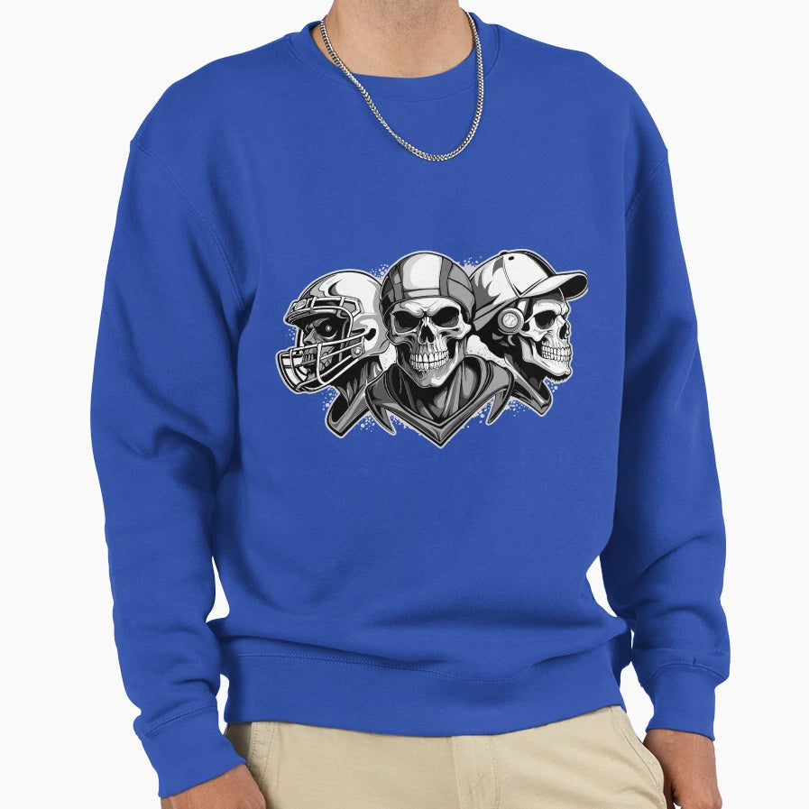 Skull Sport Sweatshirt - Trendy Graphic for Adults - T-Shirt, Sweatshirt, Hoodie