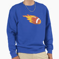 Flaming Football Sweatshirt - Casual Everyday Wear Men Women - T-Shirt, Sweatshirt, Hoodie