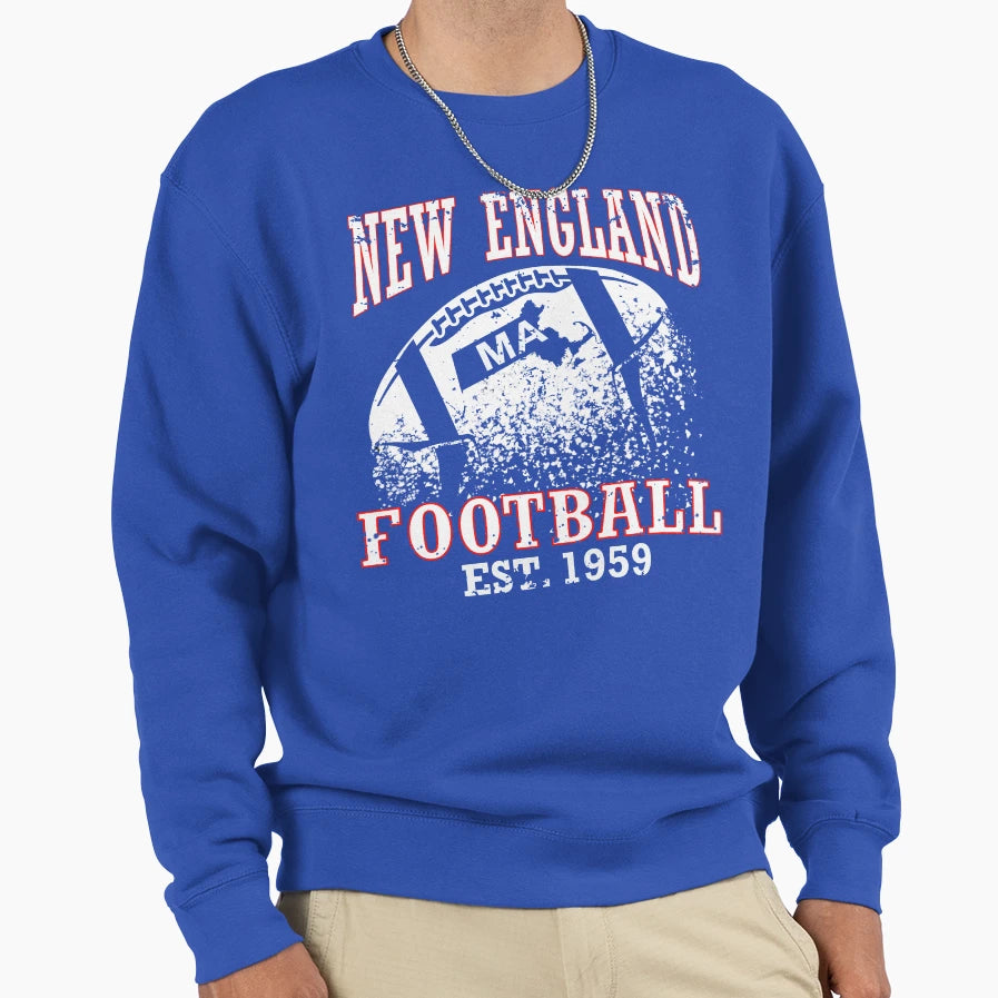 New England Football Sweatshirt - Casual Everyday Wear Men Women - T-Shirt, Sweatshirt, Hoodie