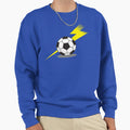 Football Soccer Ball Lightning Bolt Sweatshirt - Minimalist Print Men Women - T-Shirt, Sweatshirt, Hoodie