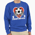 I Love Football Sweatshirt - Graphic Print Unisex - T-Shirt, Sweatshirt, Hoodie