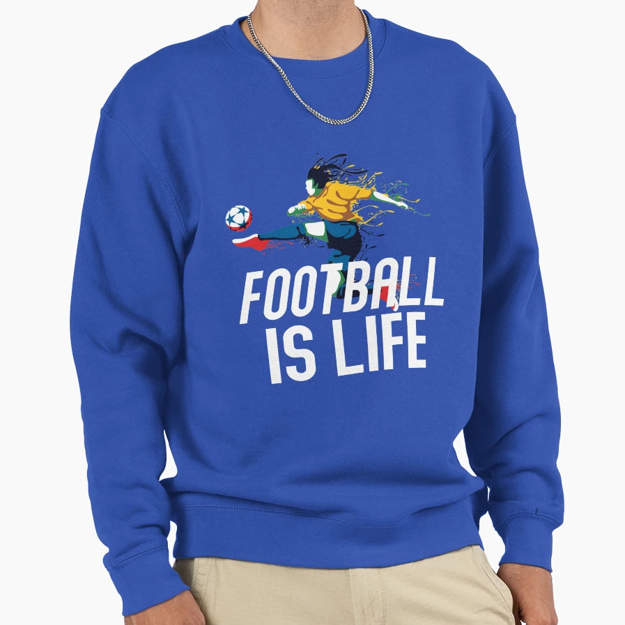 Football Is Life Sweatshirt - Aesthetic Graphic Unisex - T-Shirt, Sweatshirt, Hoodie