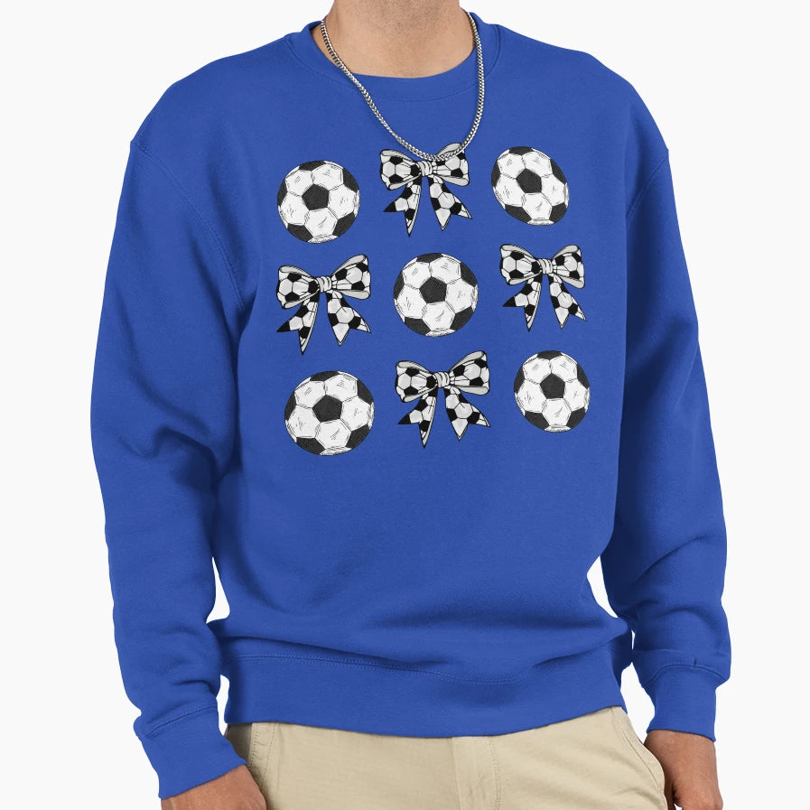 Soccer Mom Sports Lover Bow Sweatshirt - Fun Novelty Design Unisex - T-Shirt, Sweatshirt, Hoodie