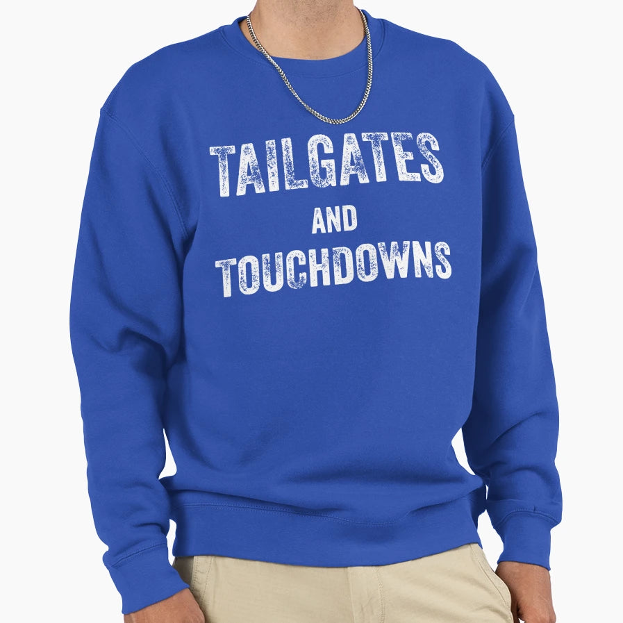 Tailgates And Touchdowns Sweatshirt - Minimalist Print Unisex - T-Shirt, Sweatshirt, Hoodie