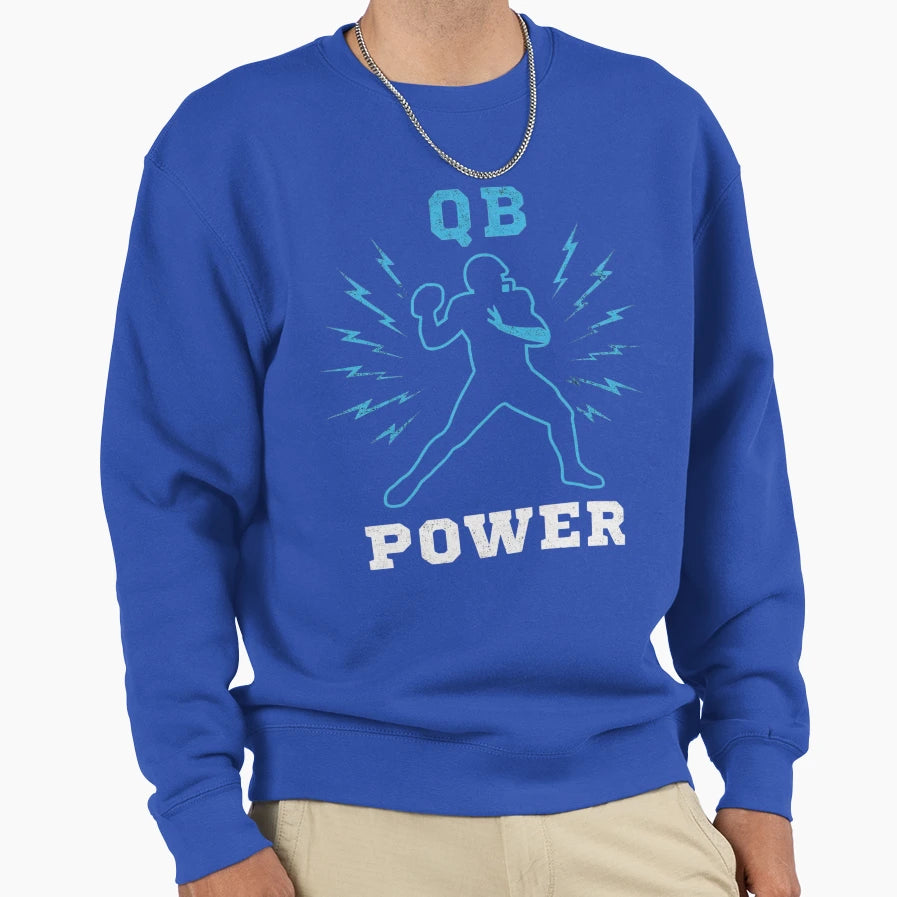Quarterback Power Elite Qb Fan Football T-Shirt - Aesthetic Graphic Unisex - T-Shirt, Sweatshirt, Hoodie