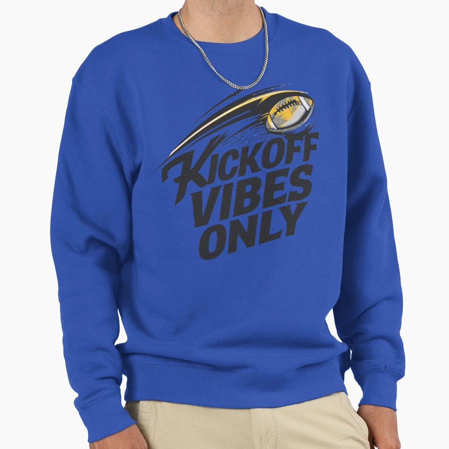Kickoff Vibes Only Game Day Football T-Shirt - Aesthetic Graphic Men Women - T-Shirt, Sweatshirt, Hoodie