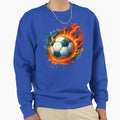Fiery Soccer Ball Motion Paint Sweatshirt - Unique Graphic Men Women - T-Shirt, Sweatshirt, Hoodie