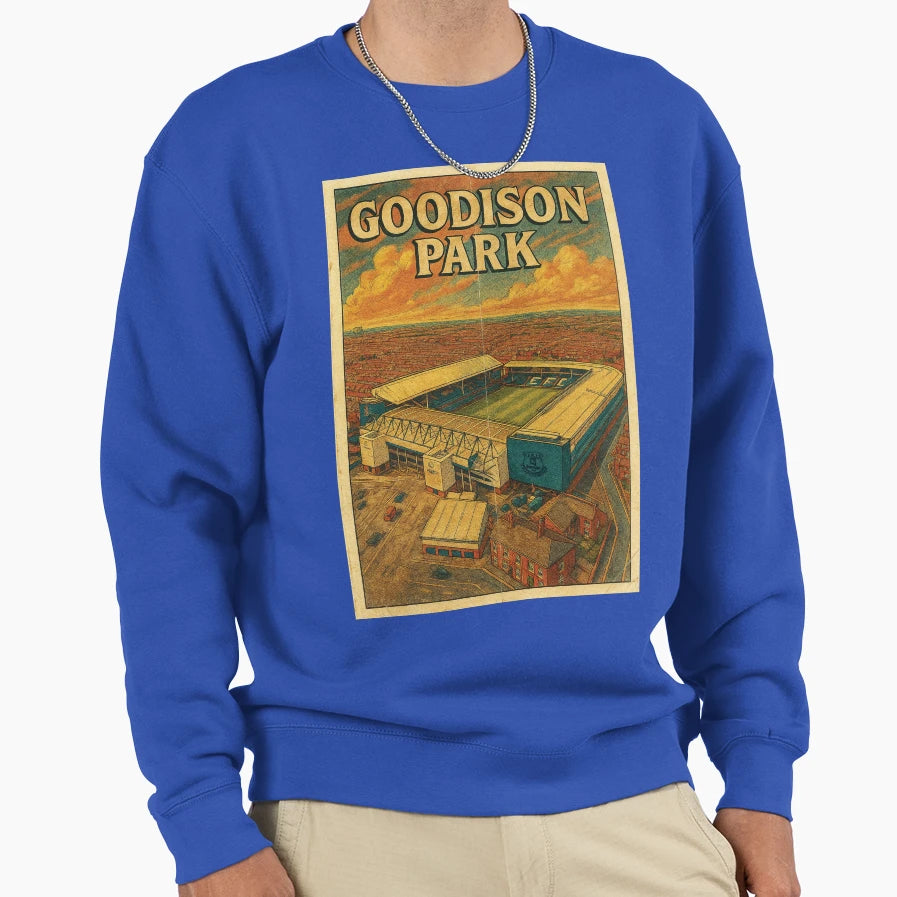 Goodison Park Sweatshirt - Fun Novelty Design for Adults - T-Shirt, Sweatshirt, Hoodie