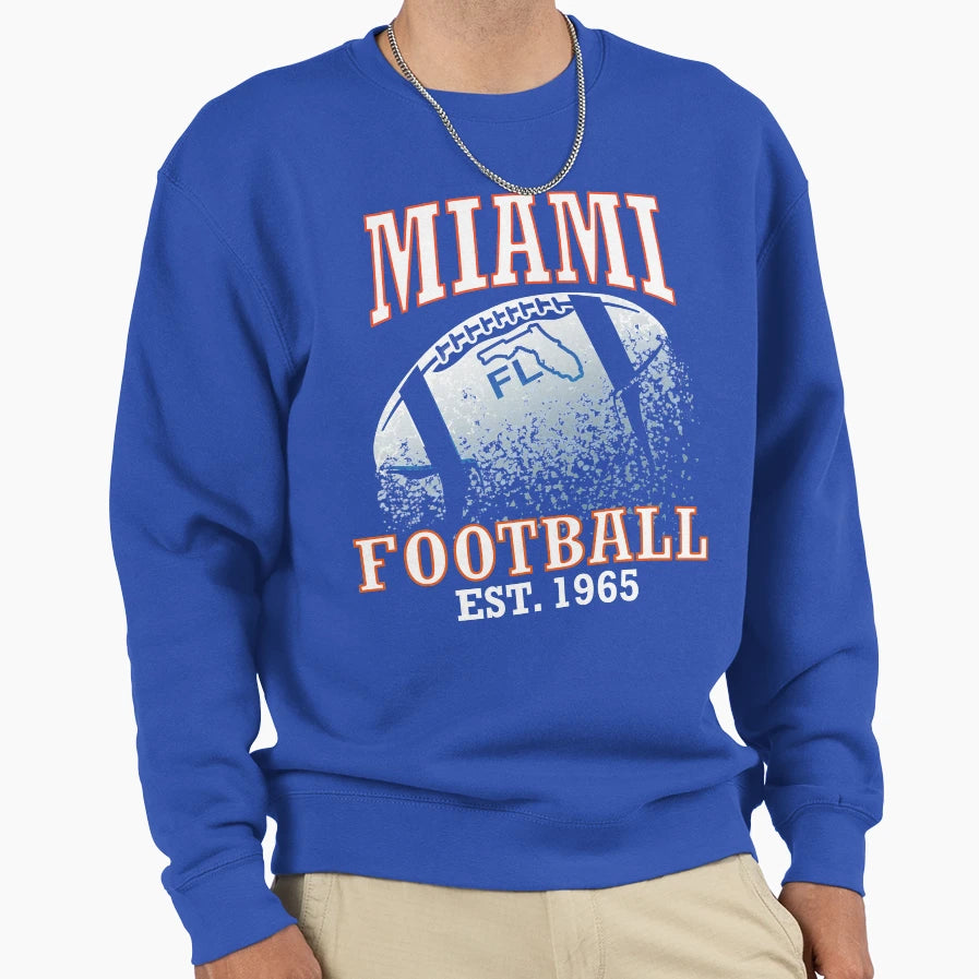 Miami Football Sweatshirt - Streetwear Style Unisex - T-Shirt, Sweatshirt, Hoodie