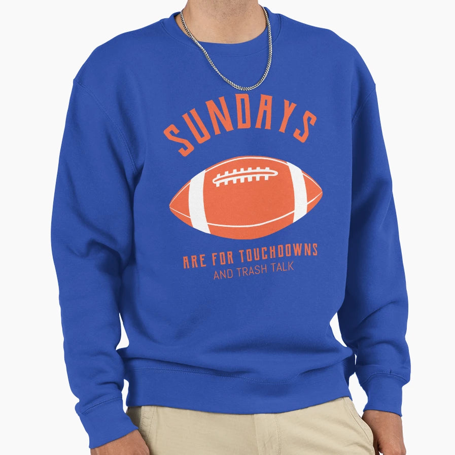 Sundays Are Touchdowns And Trash T-Shirt - Aesthetic Graphic for Adults - T-Shirt, Sweatshirt, Hoodie