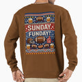 Sunday Funday American Football Knit Sweatshirt - Graphic Print Unisex - T-Shirt, Sweatshirt, Hoodie