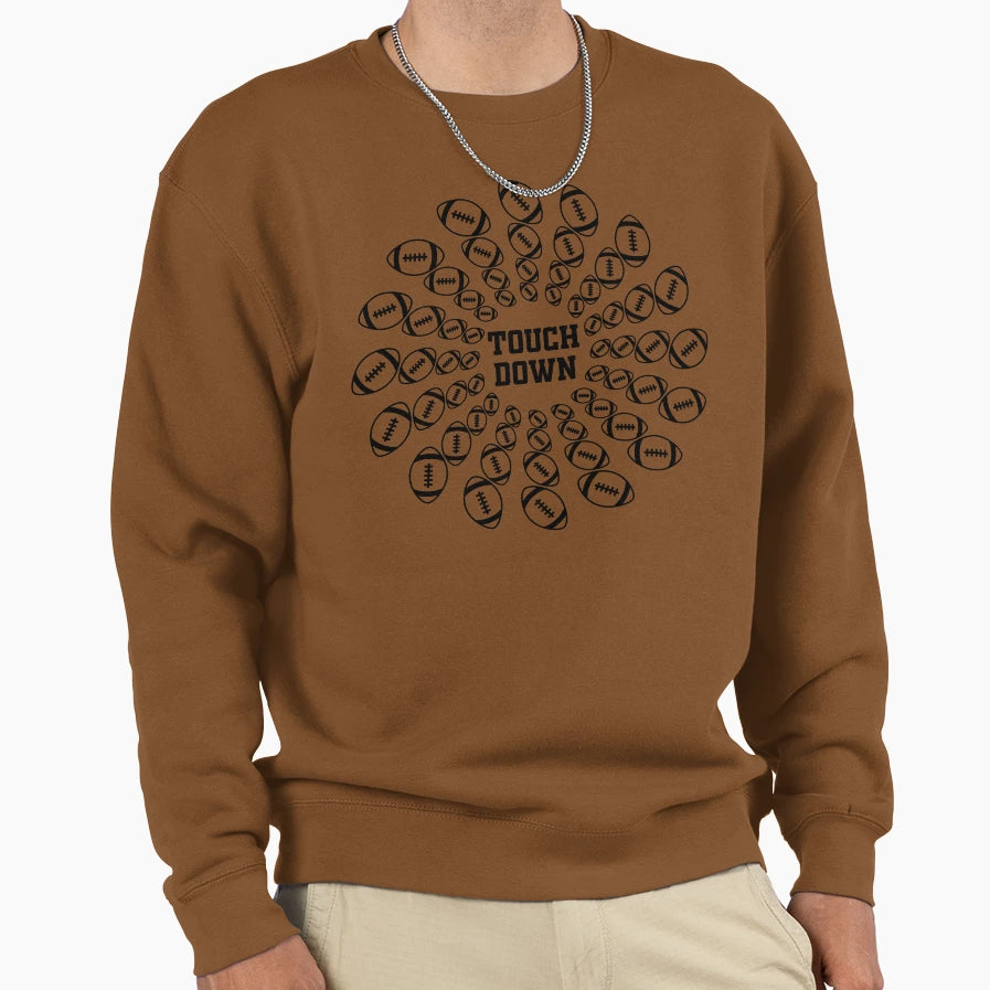 Mandala Touch Down American Football Sweatshirt - Novelty Apparel Men Women - T-Shirt, Sweatshirt, Hoodie