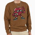 Heart Playing Football Valentine Sweatshirt - Streetwear Style Men Women - T-Shirt, Sweatshirt, Hoodie
