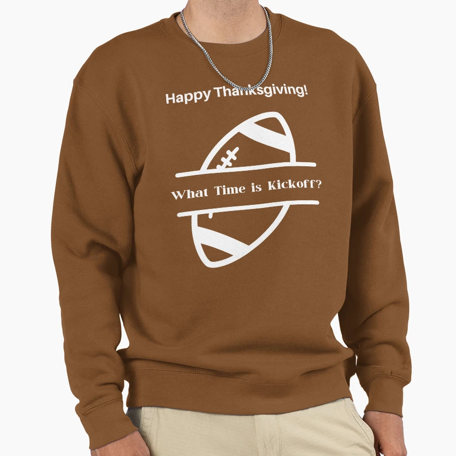 Funny Thanksgiving Football Fan What Sweatshirt - Graphic Print for Adults - T-Shirt, Sweatshirt, Hoodie