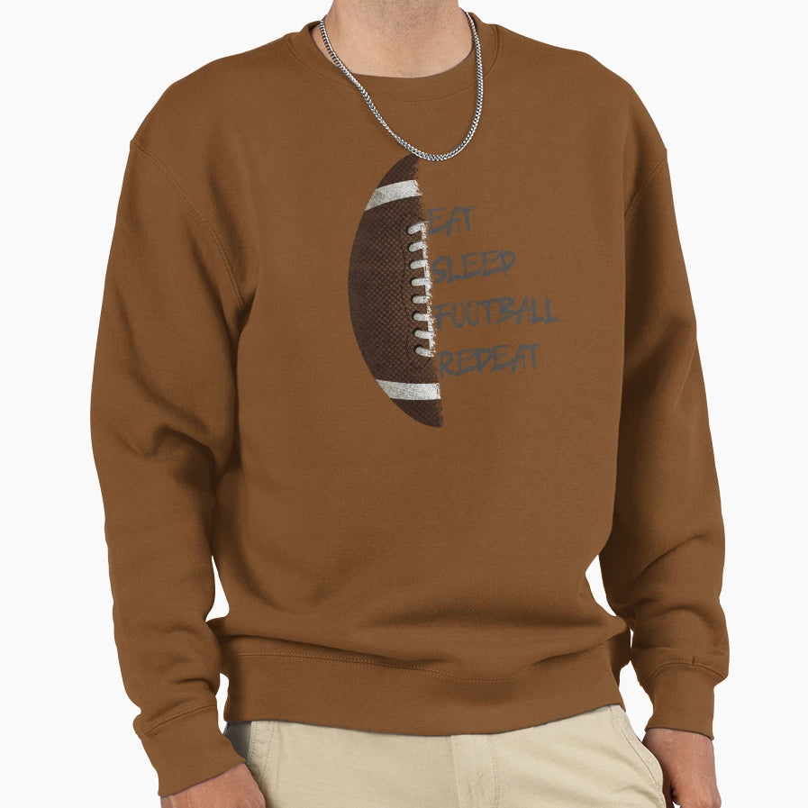 American Football Eat Sleep Sweatshirt - Fun Novelty Design Men Women - T-Shirt, Sweatshirt, Hoodie