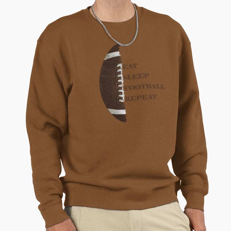 American Football Eat Sleep Football Sweatshirt - Minimalist Print Unisex - T-Shirt, Sweatshirt, Hoodie