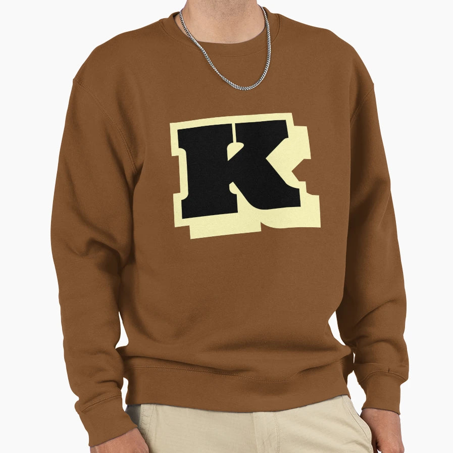 Letter K Street Art Typography Monogram Sweatshirt - Trendy Graphic Unisex - T-Shirt, Sweatshirt, Hoodie