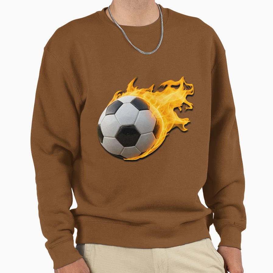 Fire Football Ccccff Sweatshirt - Aesthetic Graphic for Adults - T-Shirt, Sweatshirt, Hoodie