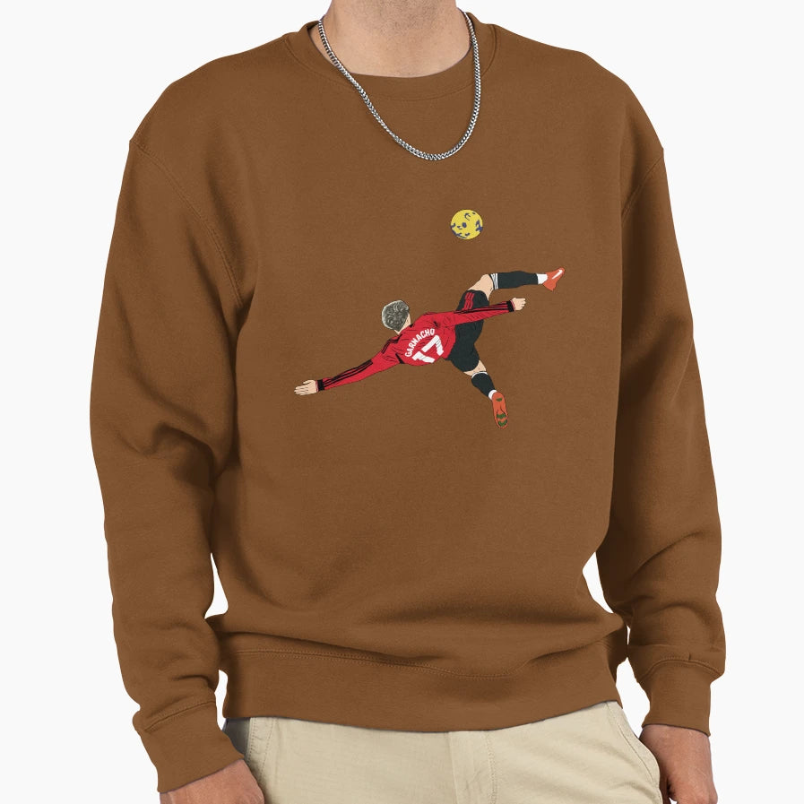 Alejandro Garnacho Bicycle Sweatshirt - Casual Everyday Wear for Adults - T-Shirt, Sweatshirt, Hoodie