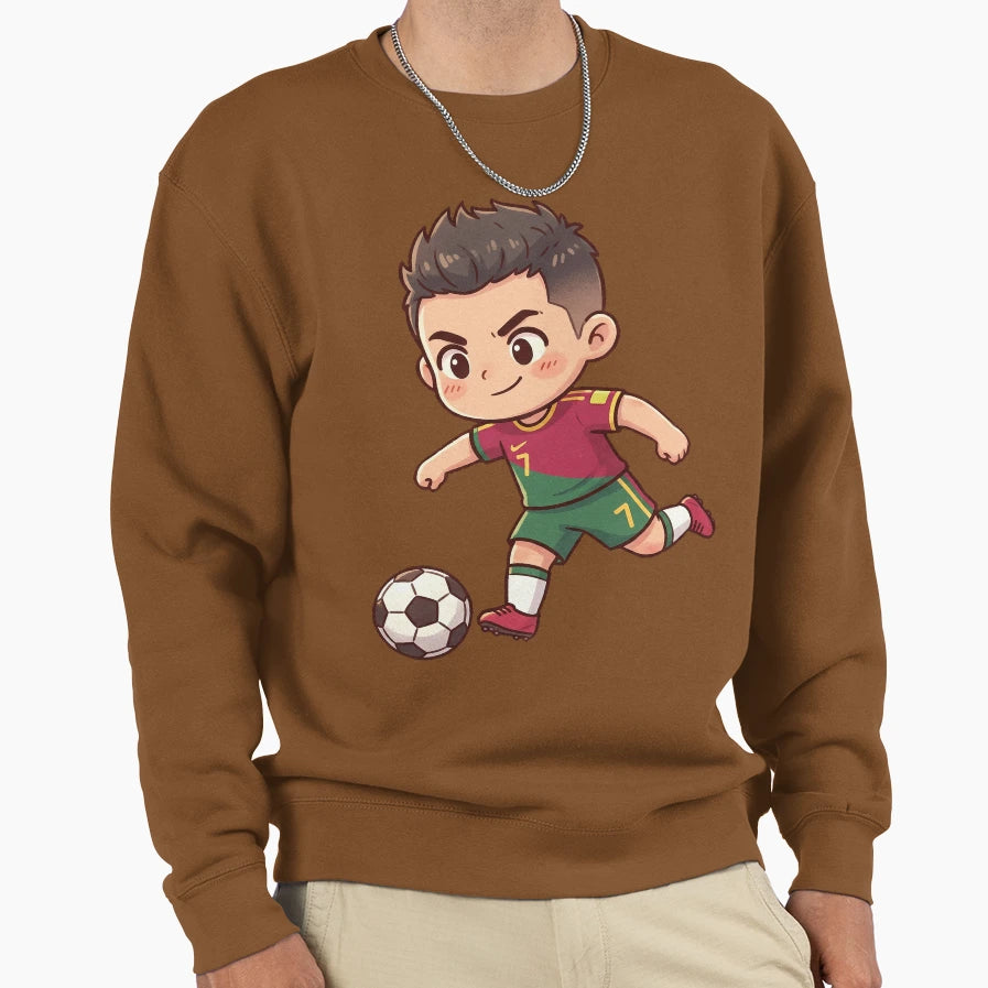 Kawaii Football Star Number 7 Soccer Sweatshirt - Unique Graphic Men Women - T-Shirt, Sweatshirt, Hoodie