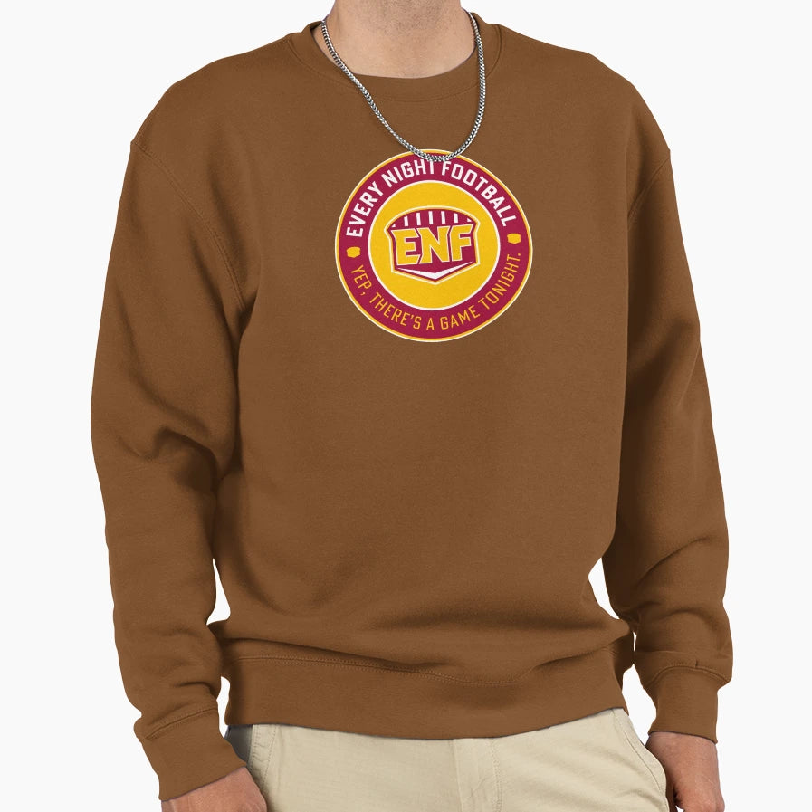 Every Night Football Circular Slogan Sweatshirt - Unique Graphic Men Women - T-Shirt, Sweatshirt, Hoodie