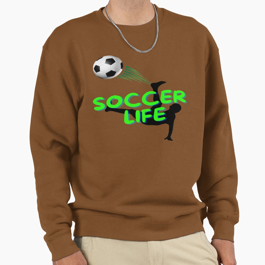 Soccer Life Sweatshirt - Minimalist Print Men Women - T-Shirt, Sweatshirt, Hoodie