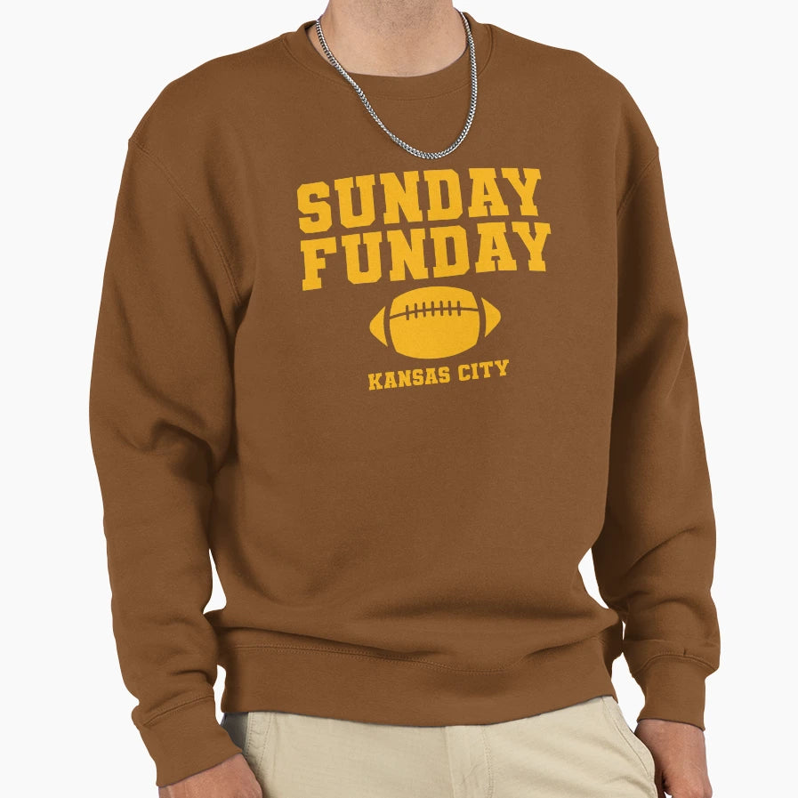 Sunday Funday Kansas City Sweatshirt - Novelty Apparel Unisex - T-Shirt, Sweatshirt, Hoodie