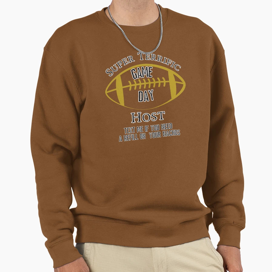 Game Day Host Football Game Sweatshirt - Minimalist Print Unisex - T-Shirt, Sweatshirt, Hoodie
