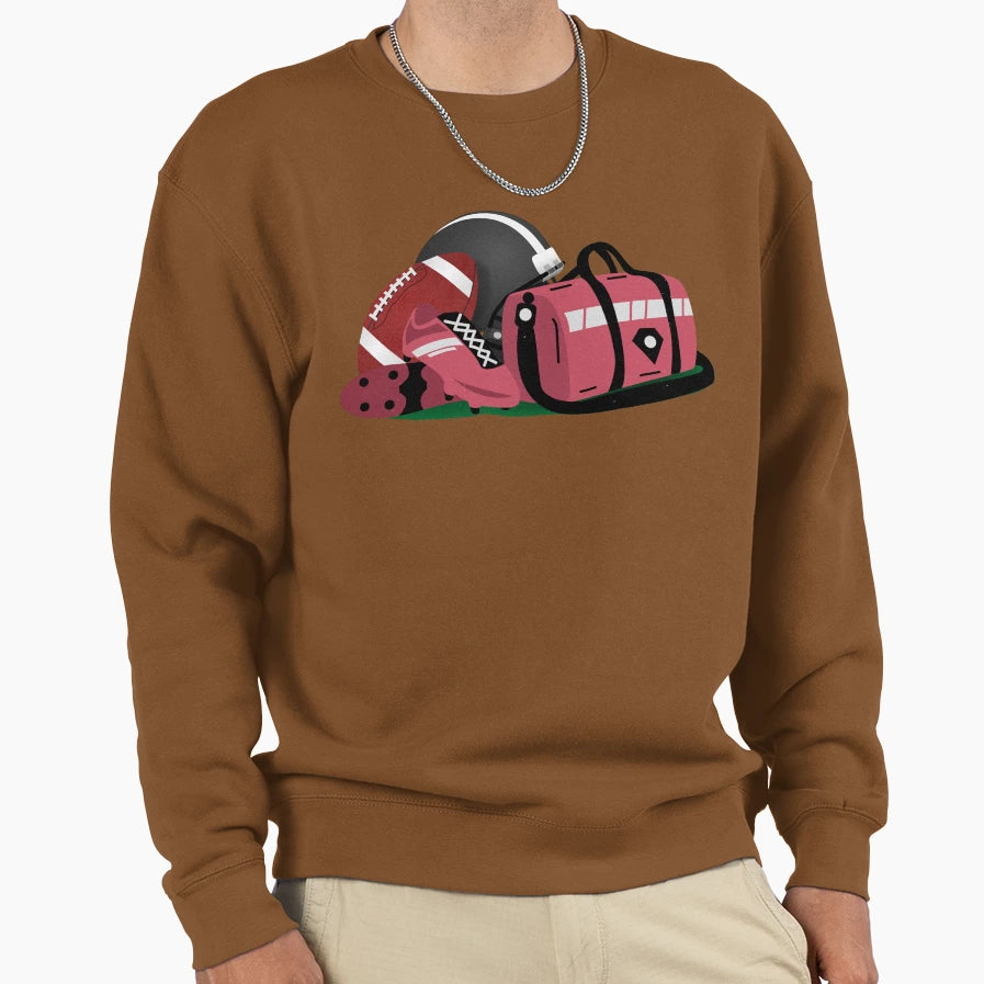 Football Equipment Sweatshirt - Fun Novelty Design Unisex - T-Shirt, Sweatshirt, Hoodie
