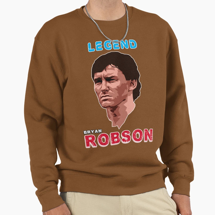 Bryan Robson Football Legend Sweatshirt - Trendy Graphic Unisex - T-Shirt, Sweatshirt, Hoodie