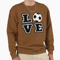 Love Soccer Sports Typography Sweatshirt - Aesthetic Graphic for Adults - T-Shirt, Sweatshirt, Hoodie
