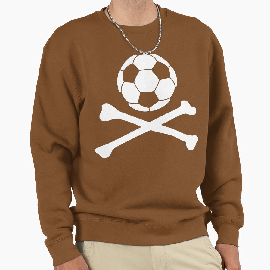 Soccer Crossbones Sweatshirt - Aesthetic Graphic Unisex - T-Shirt, Sweatshirt, Hoodie