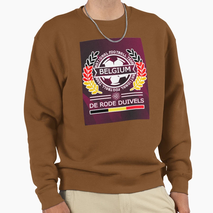 Belgium New Football Supporters Sweatshirt - Custom Art Print Men Women - T-Shirt, Sweatshirt, Hoodie