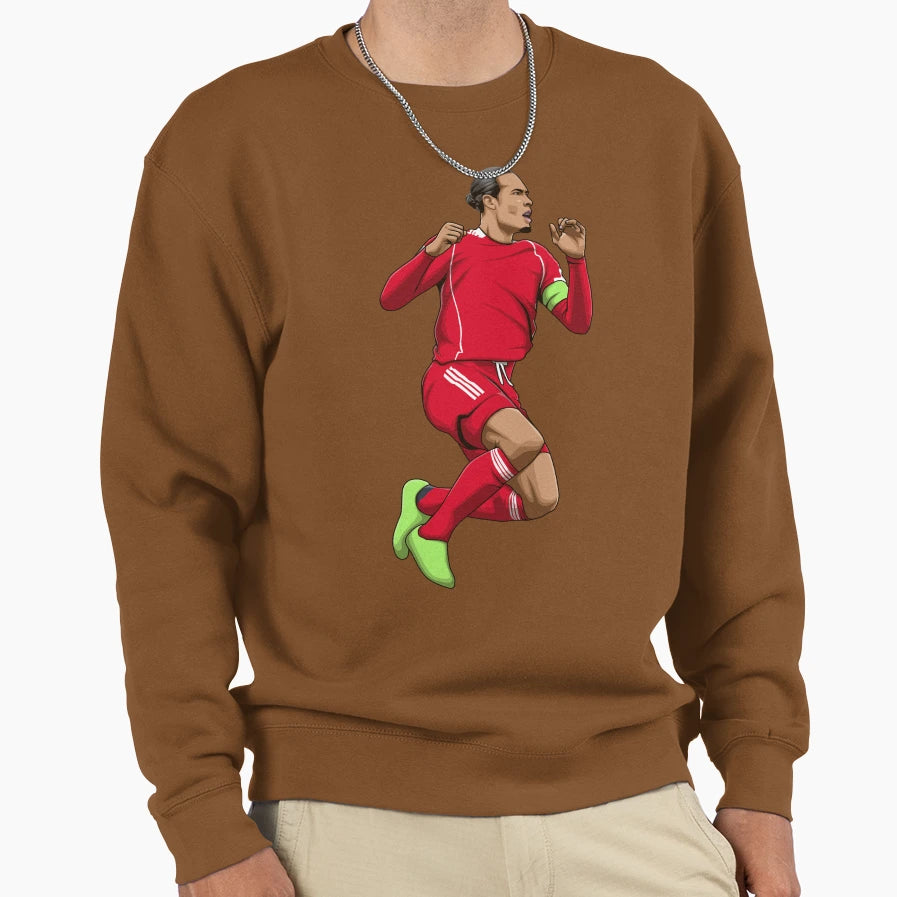 Virgil Van Dijk Sweatshirt - Custom Art Print Men Women - T-Shirt, Sweatshirt, Hoodie