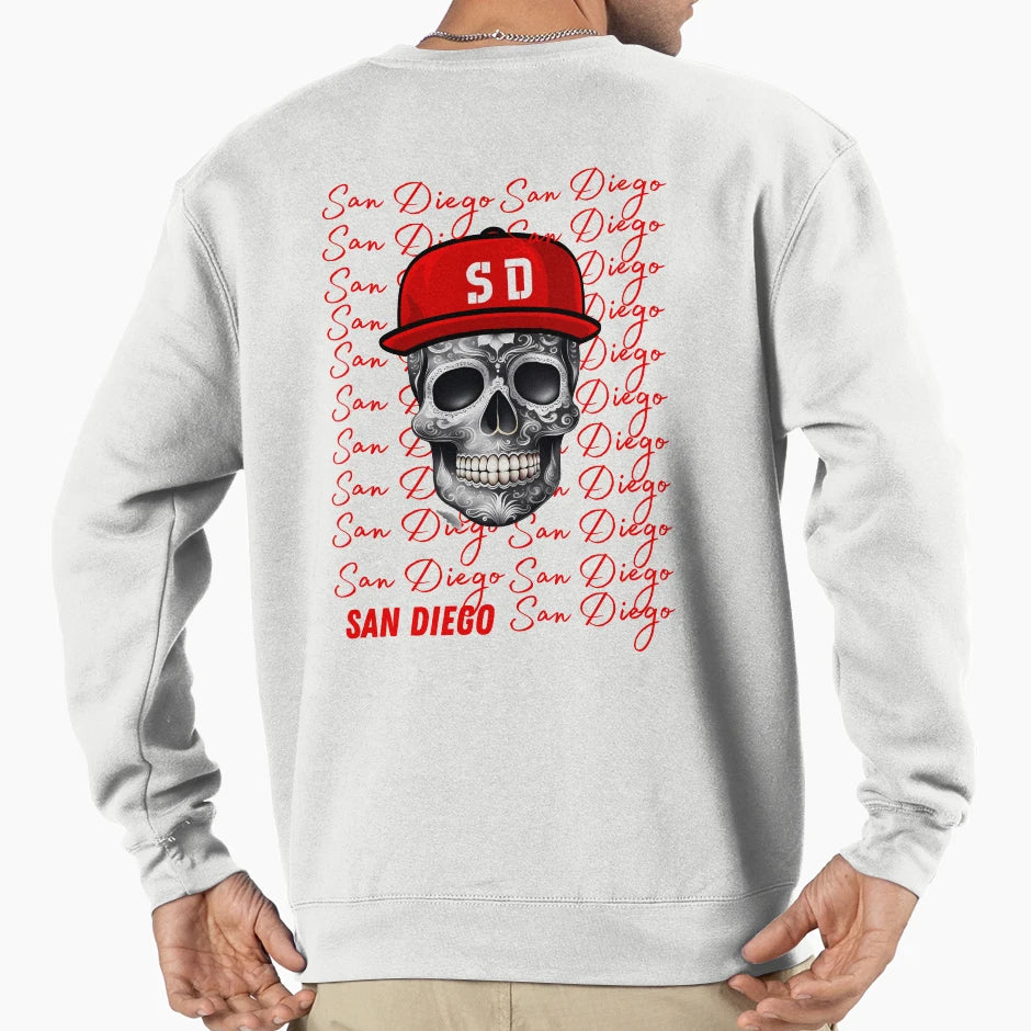 Sugar Skull San Diego Sweatshirt - Fun Novelty Design for Adults - T-Shirt, Sweatshirt, Hoodie