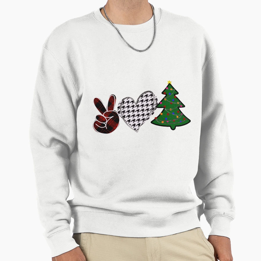 Peace Love Sweatshirt - Novelty Apparel for Adults - T-Shirt, Sweatshirt, Hoodie
