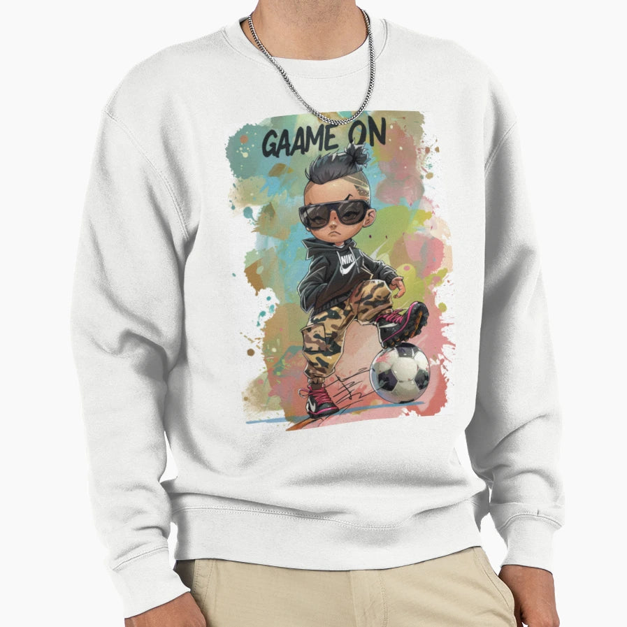Little Football Player Sweatshirt - Trendy Graphic for Adults - T-Shirt, Sweatshirt, Hoodie